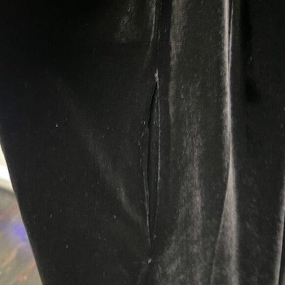 Eileen Fisher Black Velvet Long Open-Front Coat NWT Medium - Picture 5 of 5